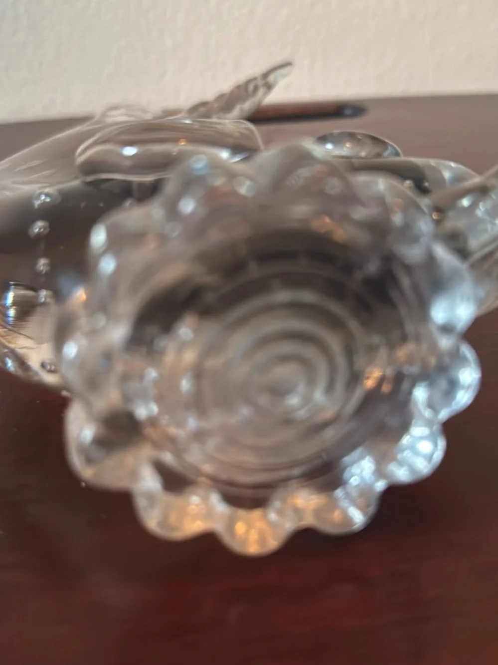 Murano Clear Glass Fish Ornament - Decorative Aquarium Accent